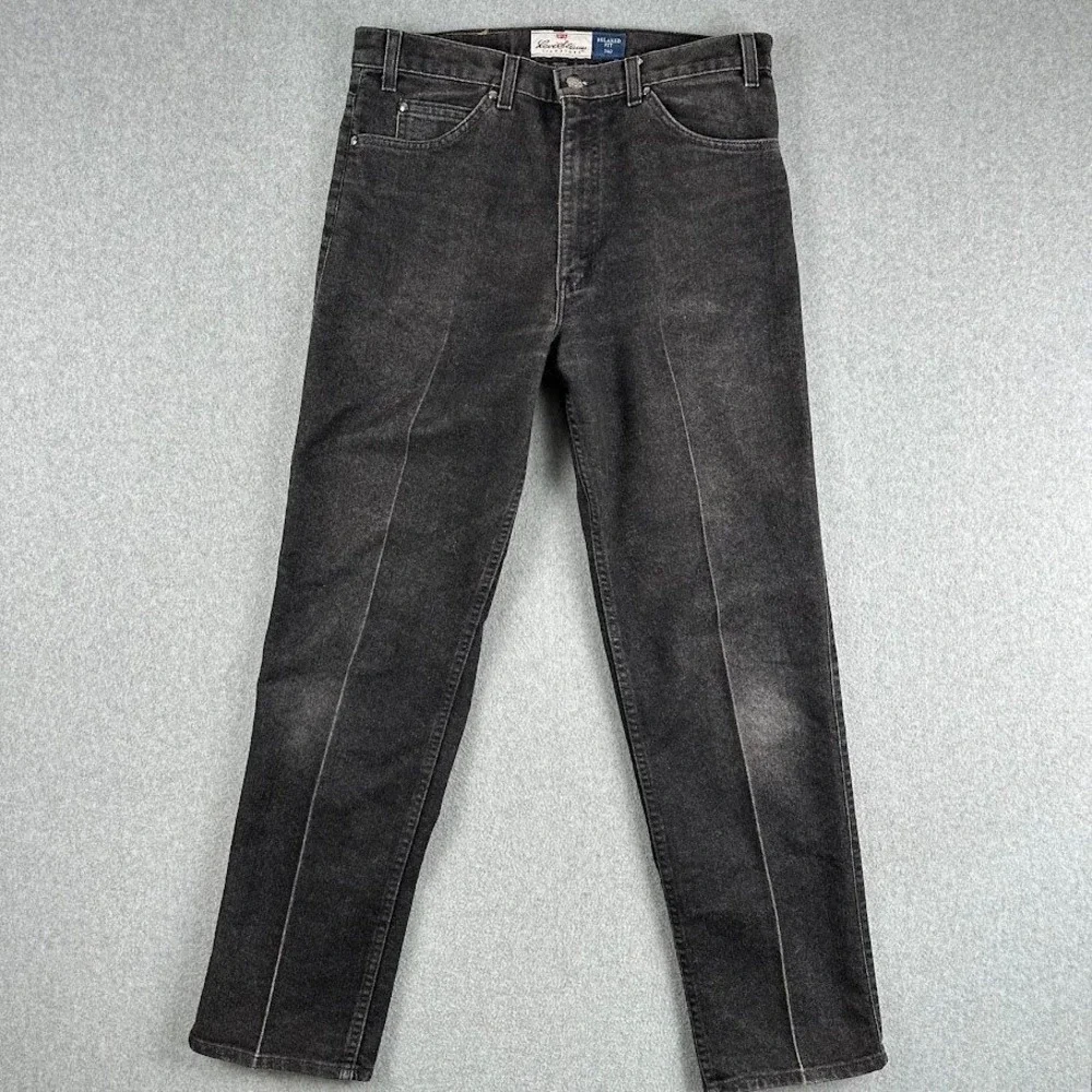 Vintage Levi's Signature 540 Relaxed Fit Men Black Denim Jeans‎ 34x31 Pleat 80's
